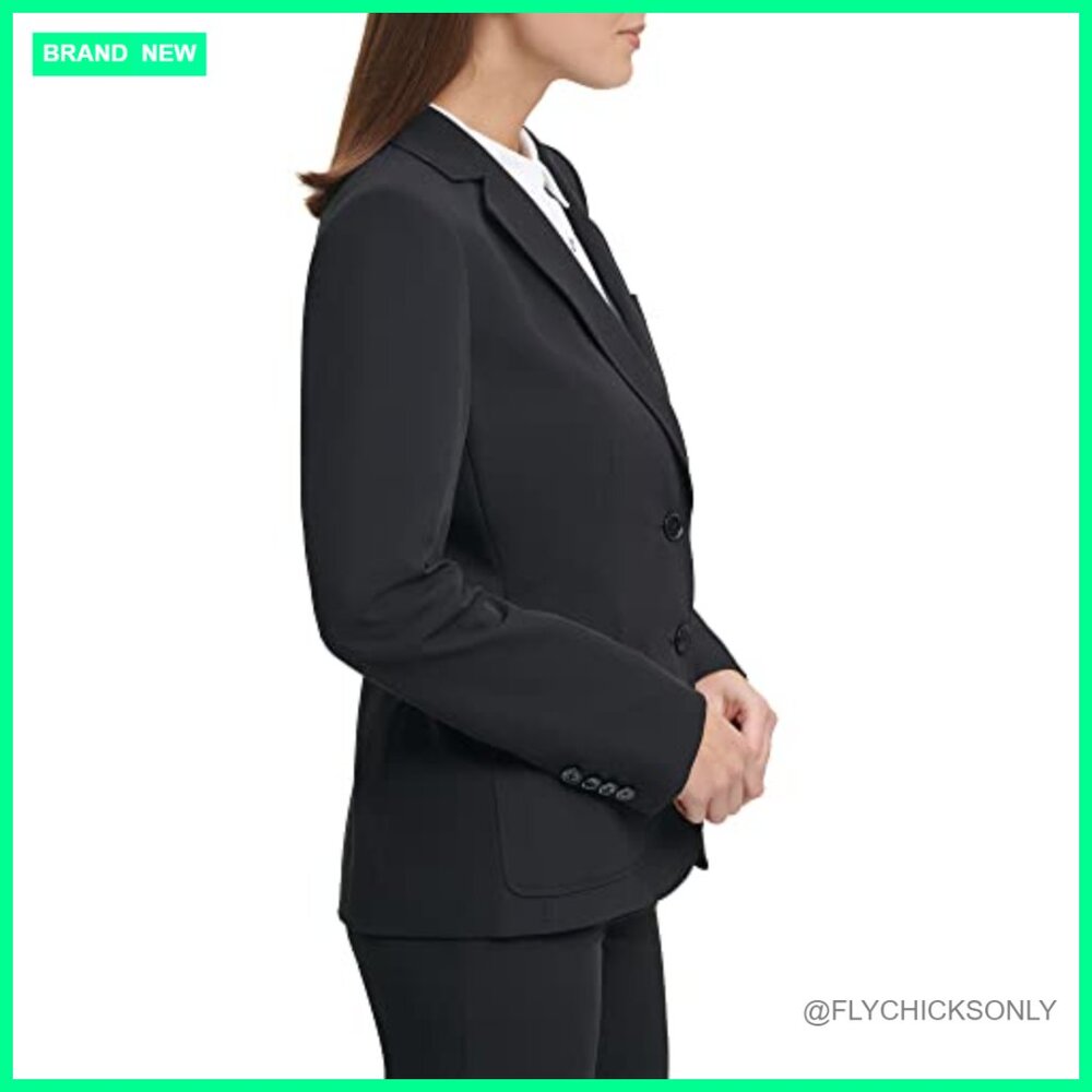 Blazer Business Jacket With Single-Button Closure… - image 4